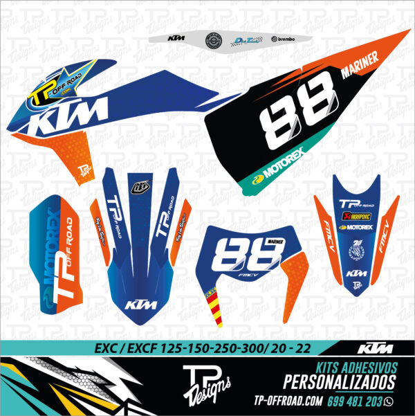 Kit adhesivos KTM EXC-EXCF 125-300 2020-2022