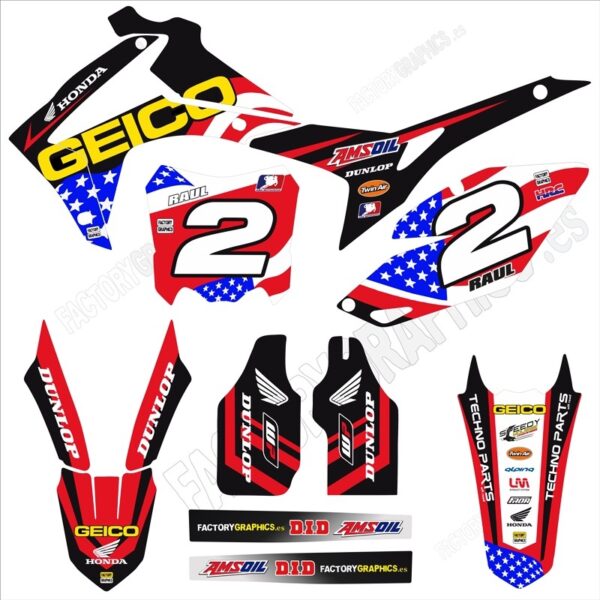 Kit adhesivos Honda geico – bandera