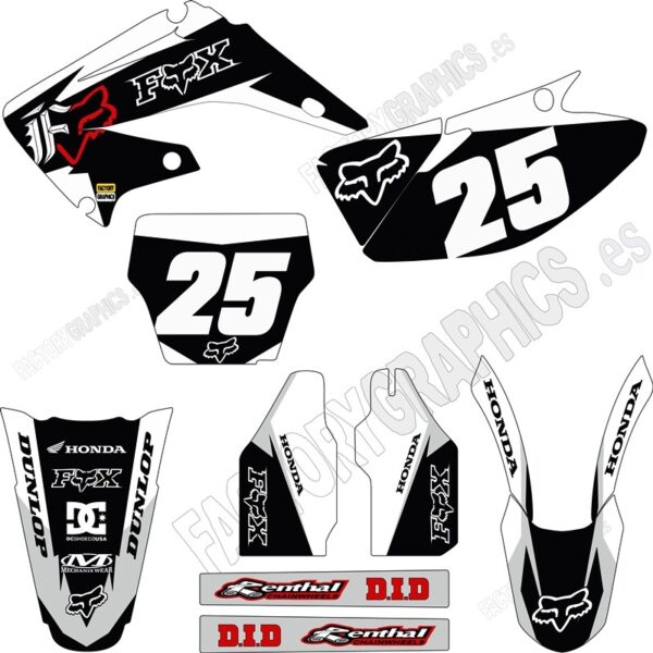 Kit adhesivos Honda Fox negro
