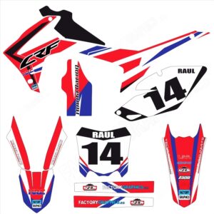 Kit adhesivos Honda rojo azul