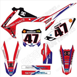 Kit adhesivos Honda rojo azul
