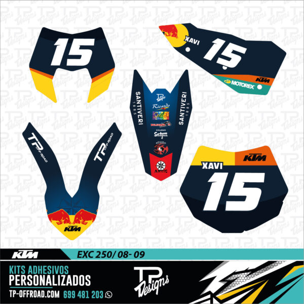 Kit adhesivos ktm 250 2008-2009